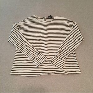 Black and White Striped Blouse